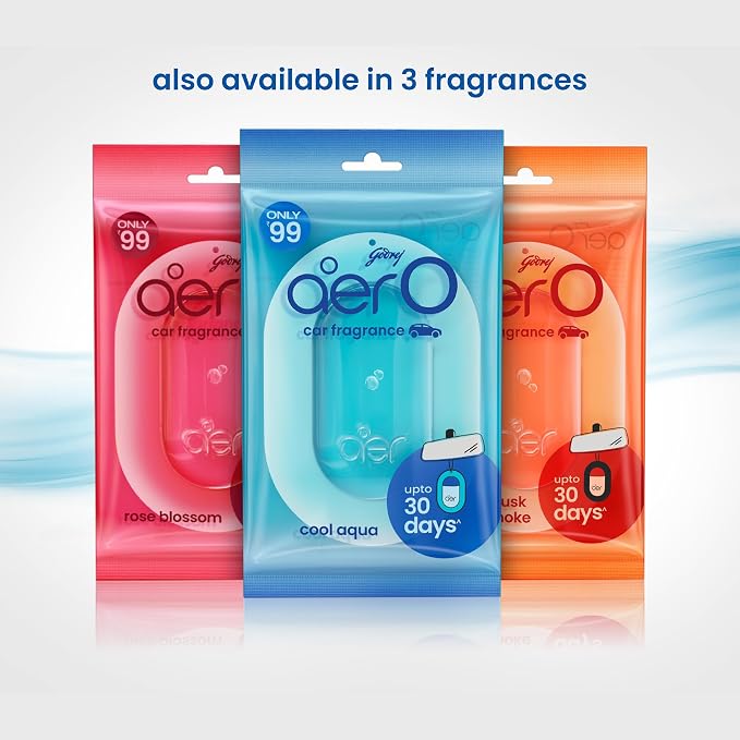AER O Hanging Car Air Freshener Gel – Assorted, Long Lasting 30 Days, Leak-Proof Odor Neutralizer, Rear-View Mirror Car Air Freshener with Steady Freshness Technology