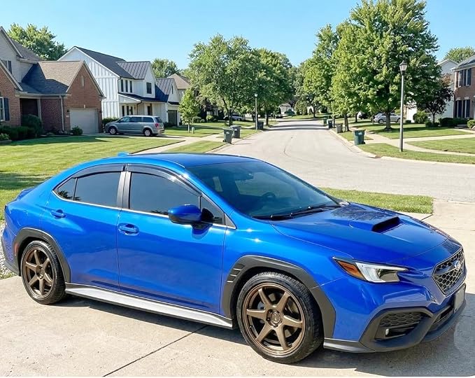 2022-2026 Tape-On Side Window Visor Deflectors for Subaru WRX Smoke Tinted Rain Guards Premium Limited GT 2023 2024 2025