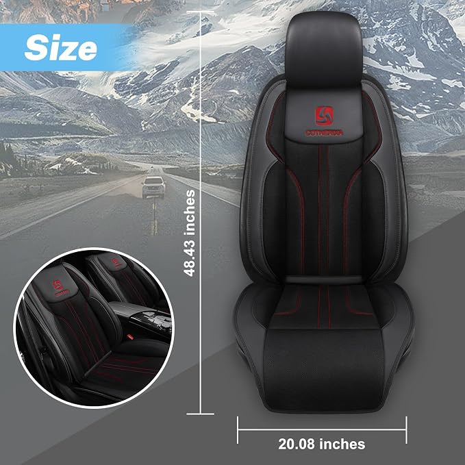 Cooling Car Seat Cushion Front Seat,12V&24V Cooling Seat Cover for Cars with 10 Fans,Cooled Seat Cover for Car SUV Truck Universal Fit (Black)