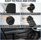 Universal 300T Car Windshield Sun Shade, Foldable Reflective for Windshield & Window Shades with Overlapping Design, Car Interior Accessories (64.5" L x 33" W)