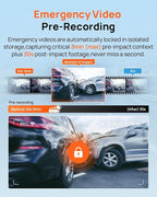 4K Dash Cam Front and Rear, Built in Wi-Fi 6 & GPS Car Camera, Super Night Vision, ADAS, 3'' IPS Screen, 24H Parking Mode, Time-Lapse, Loop Recording, with 128GB Card (A800SE)