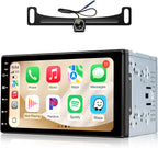 7 Inch Android 13 Double Din Car Stereo | Wireless CarPlay Android auto Mirror Link,Bluetooth,GPS,WIF, Android 13,FM/AM Tuners,Include 1080P Cam,Retain OEM SWC+Cam