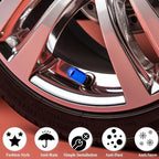 12PCS Tire Valve Stem Caps, Aluminum Alloy Tire Air Caps, Corrosion Resistant Leak-Proof, Universal Wheel Valve Covers for Cars, SUV, Trucks, Bikes, Motorcycles, Bicycles(Blue)