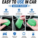 Car Cleaning Gel,Reusable Car Cleaning Putty for Interior Detailing, Car Cleaning Supplies, Auto Detailing Tools, Car Slime for Dust Removal, Car Accessories Interior, Car Cleaning Kit(10092-2)