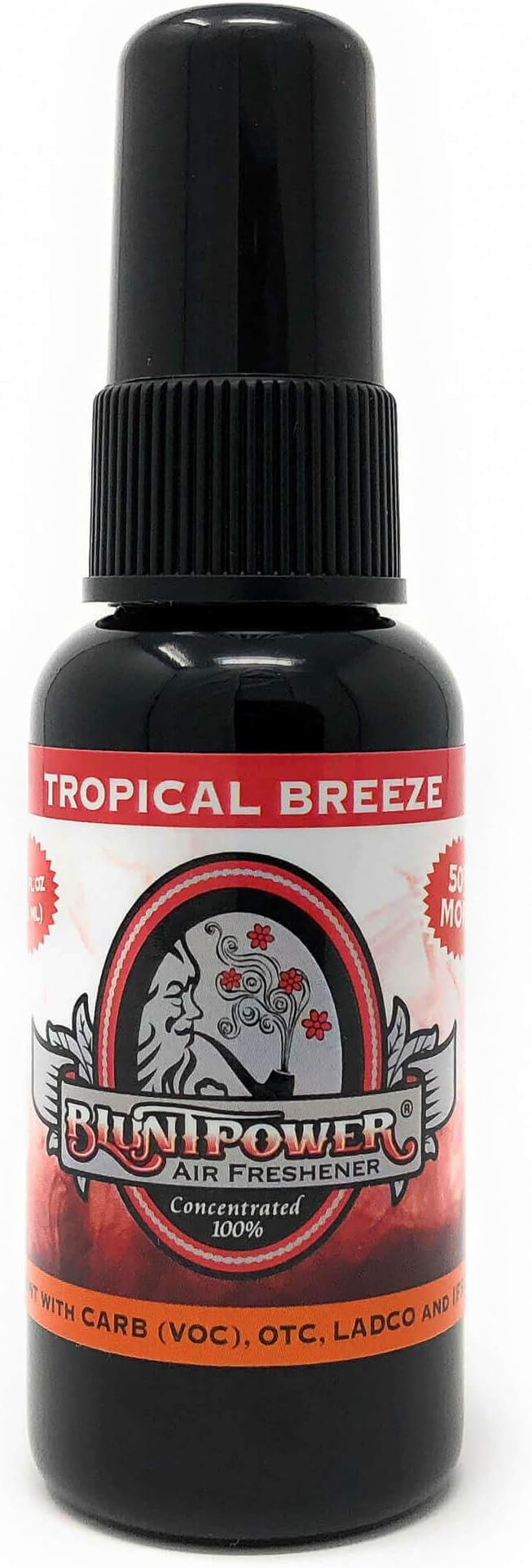 Air Freshener Spray - Tropical Breeze Red, 1.5 Oz - Long-Lasting Oil-Based Room and Car Deodorizer