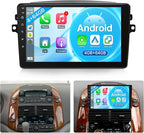 8 Core 4+64G Radio for Toyota Sienna 2004-2010 Stereo (FIT JBL. and Big Screen) Wireless Carplay Android Auto, 9” Touch Screen for Sienna Bluetooth/GPS/MirrorLink/FM/SWC/Backup Camera