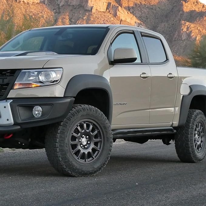in-Channel Window Rain Guards for 2015-2022 Chevy Colorado/GMC Canyon Crew Cab, Window Visors Vent Guard Shade Deflectors