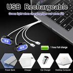 8-Pack Wireless LED Strobe Lights for Car Interior Ambiance with 8 Colors | Remote Control, USB Charing Waterproof Emergency Warning Anti-Collision Light for Motorcycle Bike Drone Aircraft Decor
