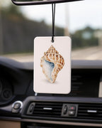 Coastal Beach Car Air Freshener 4 Pcs Coconut Scented, Ocean Starfish Conch Seashell Coral Car Accessories Mirror Decor for Women, Beach Hanging Air Freshener for Cars Closet Drawer Books
