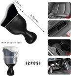 2PCS Car Interior Dust Brush, Soft Scratch Free Auto Detailing Brushes, Universal Vehicle Interior Cleaning Tool for Automotive Dashboard, Air Vents, Leather (Black & White)