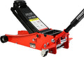 3.5 Ton Low Profile Trolley Floor Jack,Professional Steel Racing Jack with Dual Pistons Quick Lift Pump,Red Heavy Duty Hydraulic Lifting Range 4''-21'',3.5 (7,000 lb) Capacity