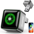 2-in-1 Wireless CarPlay Adapter - 1-Click Multi-Device Switch for Apple iPhone, 3s Auto-Connect, CarPlay & Android Auto, iOS 10+/Android 11+, Multi-User Seamless Connection, OTA Upgrade