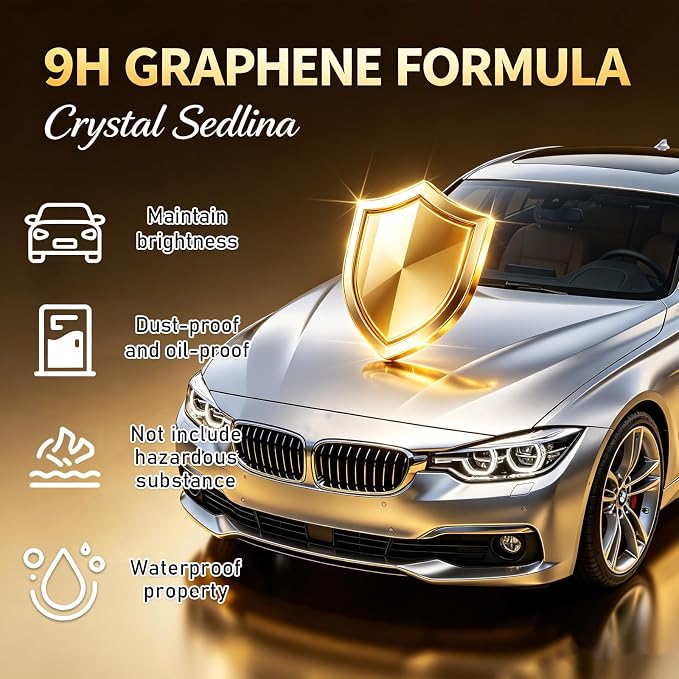 3PCS PTZ Crystal Serum for Cars,100ML Advanced Graphene Ceramic Coating, 9H Graphene Coating for Auto Car Detailing,High Gloss Paint Protection,Coat Restore for Paint, Glass & Wheel