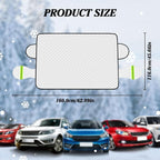 Windshield Cover for Ice and Snow，45 * 63 inch Extra Large Windshield Snow Cover with 9 PCS Magnets,Fits Most Vehicles,Say Goodbye to Frosty Mornings and Hello to Easy Winter Prep