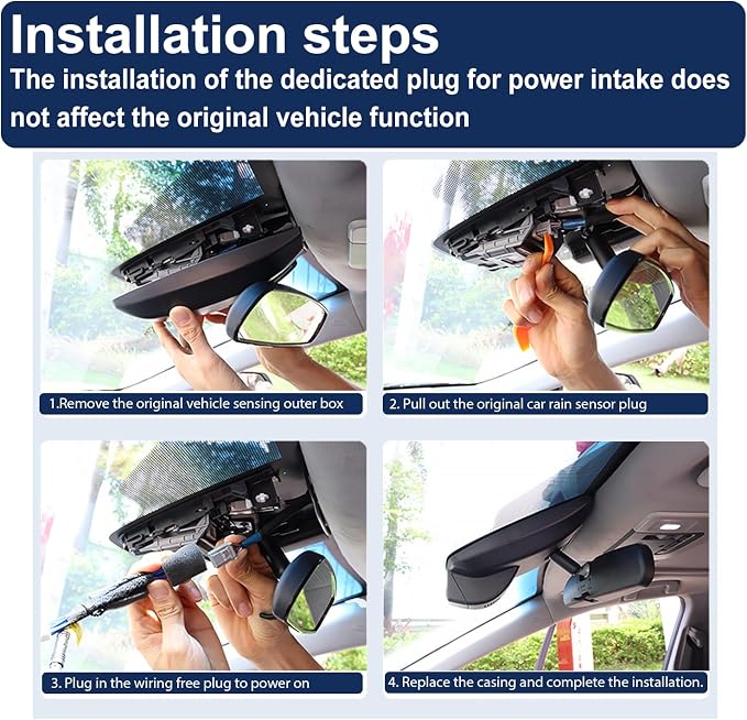4K Dash Cam Compatible with Toyota RAV4 2019-2021, Prime 2021-2024,LE Limited Premium XLE TRD Hybrid Model A,No Vent Hole,OEM Size,UHD 2160P,Loop Record,G Sensor,WiFi & APP,64GB Card
