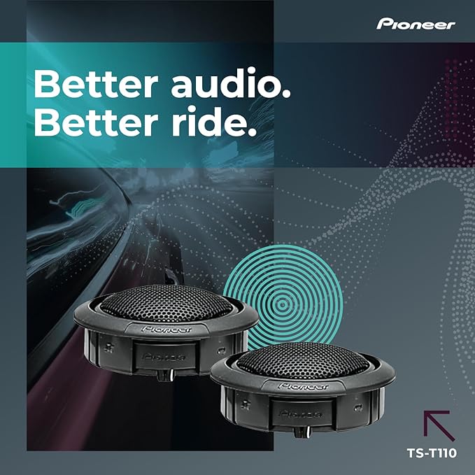TS-T110 7/8” Tweeters (Pair) – 120W Max, Crisp High-Frequency Detail, Easy Add-On for Clarity