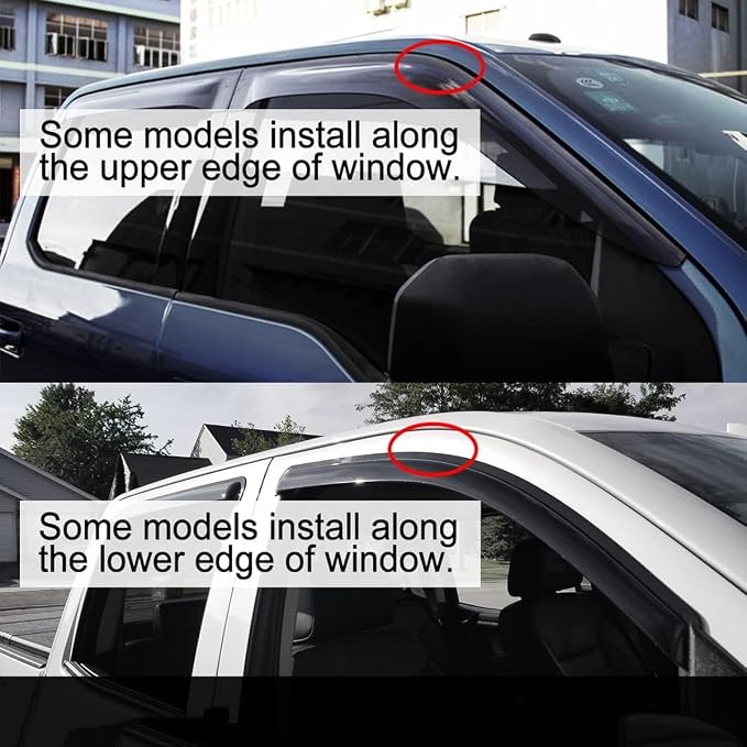 2pcs Original Shatterproof Rainproof Side Window Wind Deflectors for 10-25 Camaro,Tape-on Rain Guards Sets,Nice Looking Window Visors for Cars,Vent Deflector for Chevrolet 2010-2025 Camaro 92341