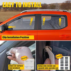 Visor Rain Guards Compatible with 2024 2025 2026 Ford Ranger Front and Rear in-Channel Window Visors Wind Deflectors Weather Shield for 2026 Ranger 4PCS Accessories