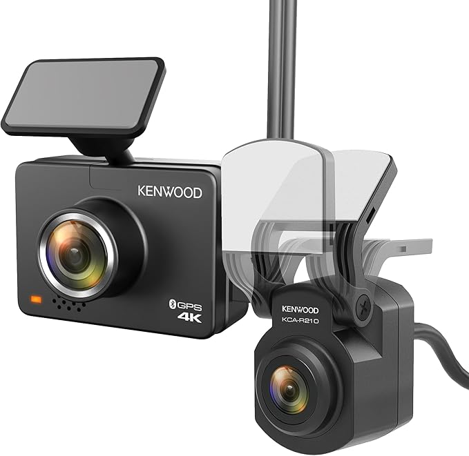 DRV-A610WDP Dash Cam Front and Rear with GPS, 4K/2K Dash Camera for Cars, Trucks & RVs, Bluetooth & WiFi Support, Loop Recording, G Sensor, Motion Detection, Includes 64GB Micro SD Card