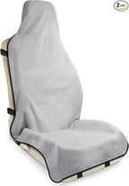 Waterproof Seat Cover Towel, Premium Sweat Carseat Protector, Perfect for Universal Anti-Slip Car Truck SUV Seat, Great for Surfing Yoga Gym Workout, Gray