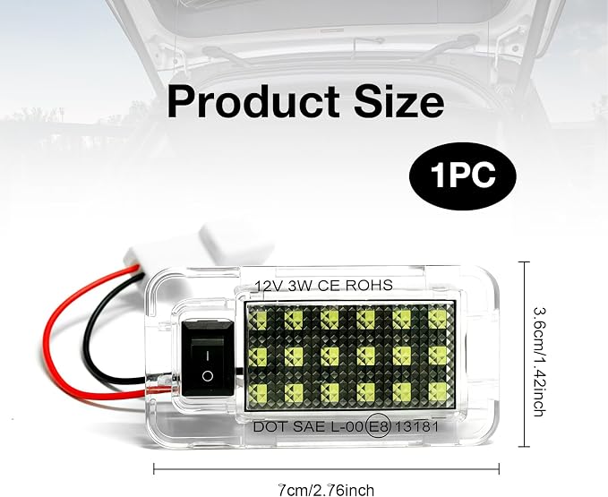 LED Luggage Compartment Light Fits for Toyota RAV4,Trunk Ceiling Lights Lamps,Decorative Atmosphere Lamp,Interior Replacement LED Lights Lamps,Car Accessories (Ice-Blue for Toyota RAV4 2022-2025)