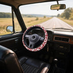 Steering Wheel Cover Accessories Neoprene Cover, Breathable Non-Slip Easy to Install Suitable for Women Men, 14.5-15.5 Inch for Car SUV Van Truck Universal - Artistic Flower