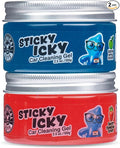 Sticky Icky Car Cleaning Gel, Green Apple & Sweet Strawberry Scent - Detailing Kit, Car Dust Crevice Cleaner, Slime Auto Air Vent, Cleaning Putty For Keyboard Cleaner (2 Pack) - CJK1002
