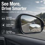 Blind Spot Mirrors - 2 Pack Oval HD Glass Frameless Convex Rear View Mirror with Wide Angle Adjustable Stick for Cars, Trucks, And Motorcycles Stuff Rearview Mirror Accessories Decor
