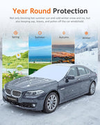 Car Windshield Cover for Ice and Snow, 4 Layers Hail Sun Rain Protection, Waterproof Winter Frost Protector Exterior Front Window Covers Universal for Car SUV Van All Weather 68.5" x 47"
