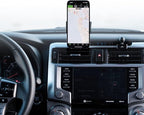 Phone Mount Made for Toyota 4Runner 2010-2024, CNC-Machined Aluminium, Universal Spring Loaded Holder, 360-Degree Swivel, One-Hand Operation