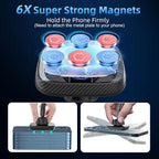 Magnetic Car Phone Holder Mount [6 Strong Magnets], Cell Phone Holder Car [Suction Cup], Phone Car Holder Mount [Windshield Dashboard] fit for Most Smartphones
