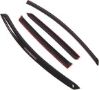 Outside Mount Window Vent Visors Rain Guards Compatible with Saturn Vue 2008-2010 | Side Window Wind Deflectors Rain Shields | Smoke Tinted, 4 Pcs Set, DGWV-385