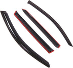 WD2-679 Dark Smoke 4 Pcs Set Window Visor (Outside Mount) Deflector Rain Guard Compatible with 2013-2015 BMW X1