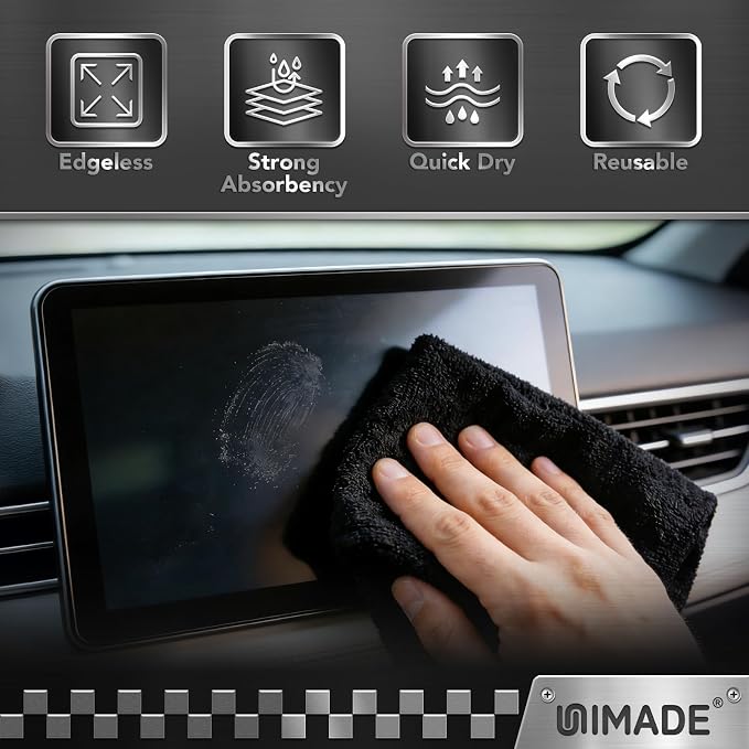 Microfiber Cleaning Cloth, 200 Pack Microfiber Towels for Cars Reusable Shop Rags Bulk Lint Free Cleaning Towels for Car Kitchen Automotive Bar Mechanic Restaurant Garage, 11.5"x 11.5", Grey