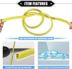 Car Door Edge Guard, 16.4ft U Shape Rubber Edge Trim Seal Strip Protector Universal for Car Truck ATV Boat Multifunctional No Glue PVC Iron Yellow