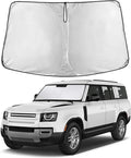 Windshield Sunshade Compatible for Land Rover Defender 2020-2024 2025 2026, Sun Visor for Front Windshield & Window Sun Shade Cover, UV Heat Blocker & Protector, Car Accessories