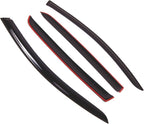 WD2-749 Dark Smoke 4 Pcs Set Window Visor (Outside Mount) Deflector Rain Guard Compatible with 2009-2013 Volkswagen Golf