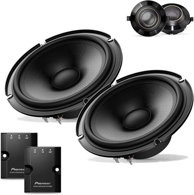 Z-Series TS-Z65C 6.5” 2-Way Speakers (Pair) – 300W Max, Crisp Highs + Clear Vocals, Audiophile Upgrade, Add an Amplifier for Optimal Performance