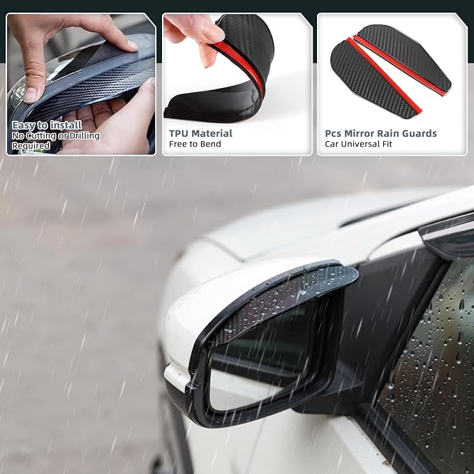 in Channel Rain Guards for 2021 2022 2023 2024 2025 2026 Jeep Grand Cherokee, Durable Side Wind Deflectors, Smoke Vent Window Visors Shades Shield, 4PCS