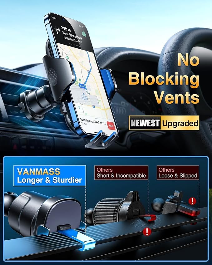 Car Phone Holder 2026 Ultimate Military-Grade Strongest Suction & Clip Windshield Dashboard【Newest Best Strongest】Cell Phone Shower & Wall Mounts for iPhone 17 Pro Max 16 15 14 13 Android