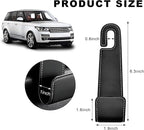 2 PCS Car Seat Headrest Hook, Microfiber Leather Purse Hooks Back Seat Storage Organizer, Auto Interior Headrest Holder for Hanging Bag Coat Grocery, Car Accessories (Black)