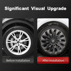 Wheel Cover for Tesla Model 3 Highland (2023-2025) Hubcaps 18 inch Hubcaps 4PCS Rim Covers Full Rims Matte Black Hub Cap ABS Replacement Model 3 Accessories