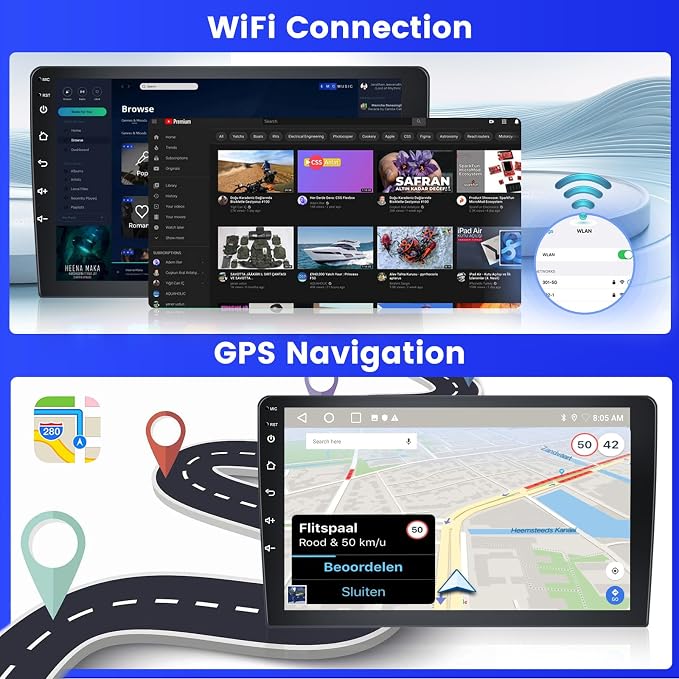 4G 128G for Mitsubishi Lancer 2007-2012 Radio CarPlay 10.1" Incell Touchscreen Car Stereo Android 15 Android Auto Bluetooth 5.0 GPS WiFi 15UI Backup Camera