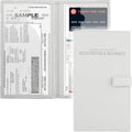 Registration and Insurance Card Holder - Car Organizer - White | Vehicle Glove Box Document Organizer, Auto Essential Paperwork Holder for Contact Information Cards, Interior Car Accessories