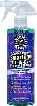 Raging Rhino Waterless Car Wash And Quick Detailer Spray, No Rinse Exterior Cleaner For Paint, Glass, Wheels, Plastic, And Chrome, Spray And Wipe Shine, 20 Fl Oz