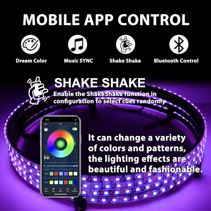 4PCS 15.5inch RGB LED Wheel Rim Lights with Bluetooth and Remote Control,Wheel Ring Light Kits with Turn Signal and Braking Function Tire Lights for Pickup Truck SUV Car (15.5inch)