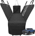 Dog Car Seat Cover for Trucks, Waterproof Back Seat Hammock with Mesh Window and Side Flaps, Rear Protector for Ford F150 Ram 1500 Silverado Sierra