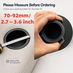 Couch Cup Holder Adapter – Universal Sofa Drink Expander for Large Mugs, Tumblers & Bottles – Spill-Proof Recliner Caddy for Living Room, RV & Boat (Black, Base 70-92MM(2.75-3.62IN))
