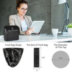 Mini Car Trash Can Bags for Auto Trash Bin, 120 Count Small Garbage Bags Organizer Tear-Resistant, Liner Refills (Vehicle Trash Can is not Included), Black