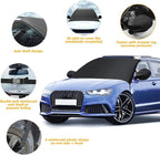 Mandark Car Windshield Cover for Ice and Snow, Waterproof Oxford Vehicle Sun Shade Defense Frost Protector with Side Mirror Cover, Auto Windscreen Protective Guard, Universal for Most Cars